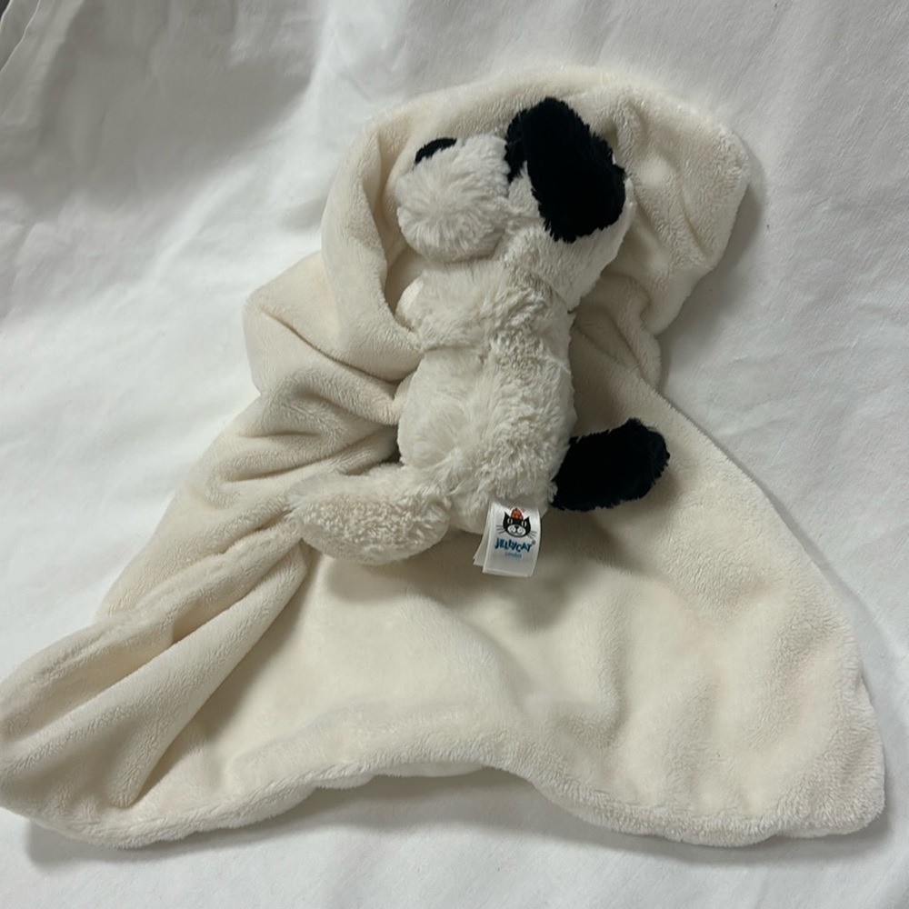 Jellycat bashful puppy lovey security blanket